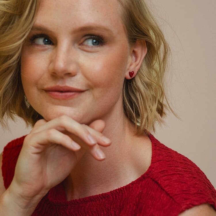 Van Schaaijk Studio Oorbellen Livia Kers