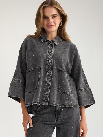 Nümph NUBROOKLYN OVERSIZE STONE SHIRT Grey Denim