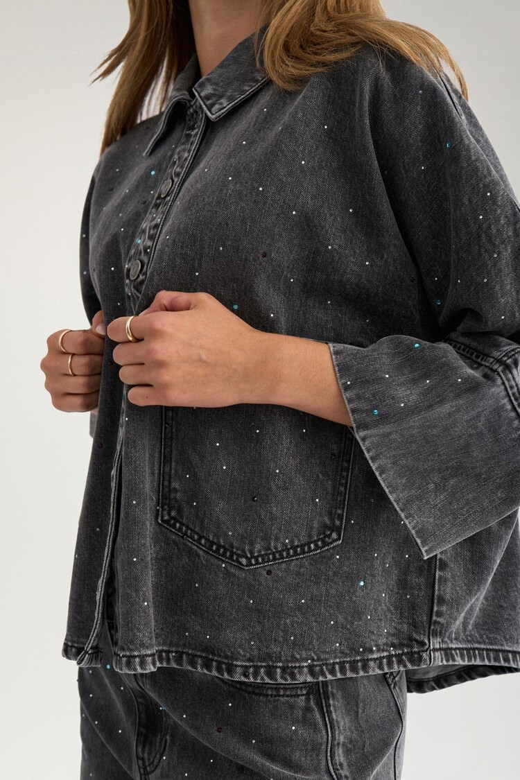 Nümph NUBROOKLYN OVERSIZE STONE SHIRT Grey Denim