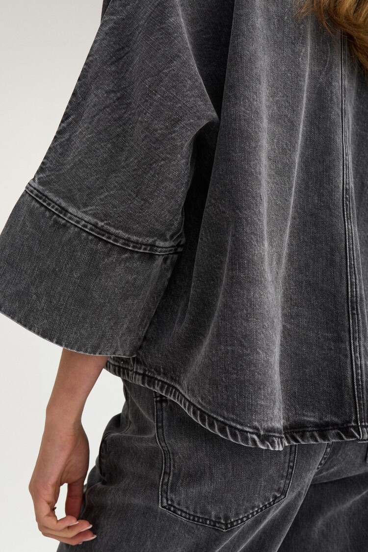 Nümph NUBROOKLYN OVERSIZE STONE SHIRT Grey Denim