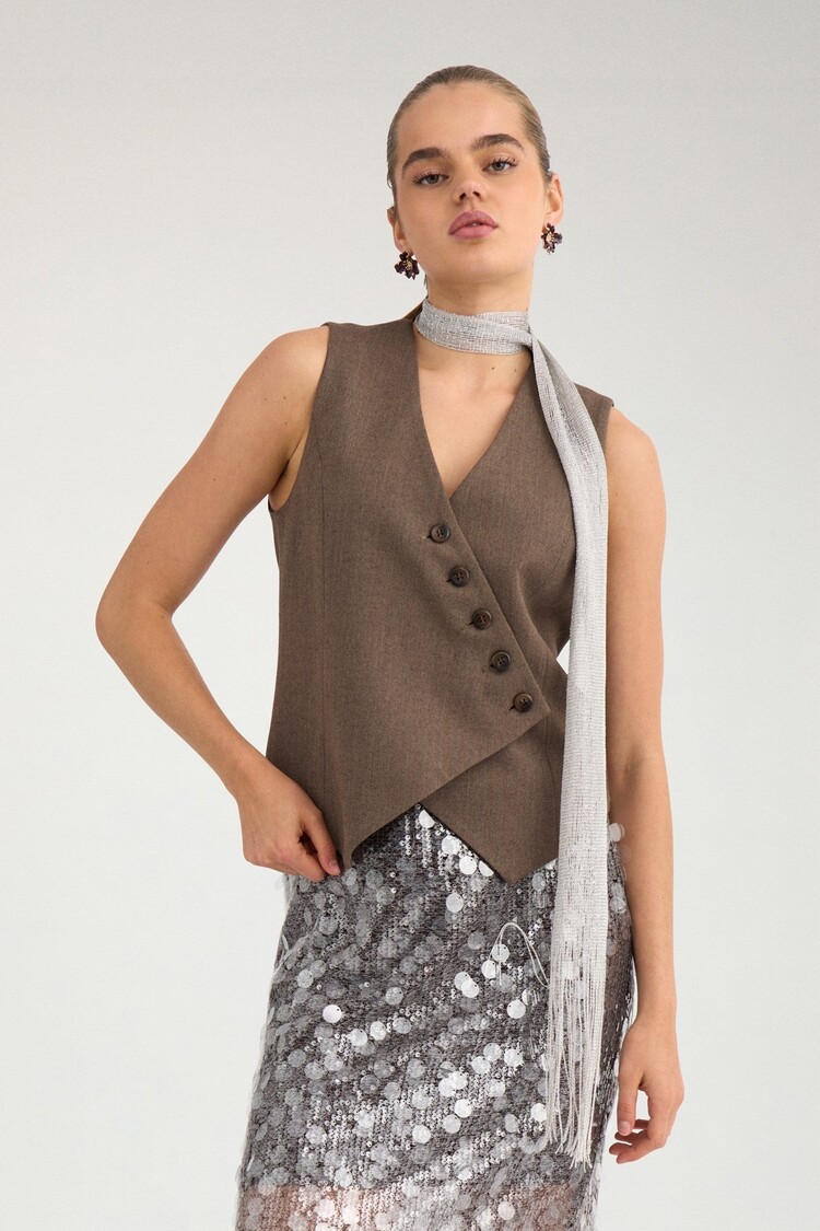 Nümph NULIPPA WAISTCOAT Chocolate Plum