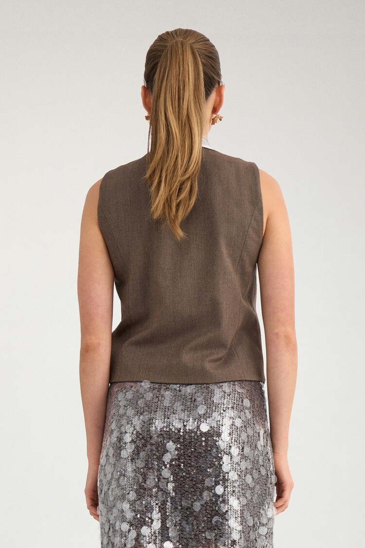 Nümph NULIPPA WAISTCOAT Chocolate Plum