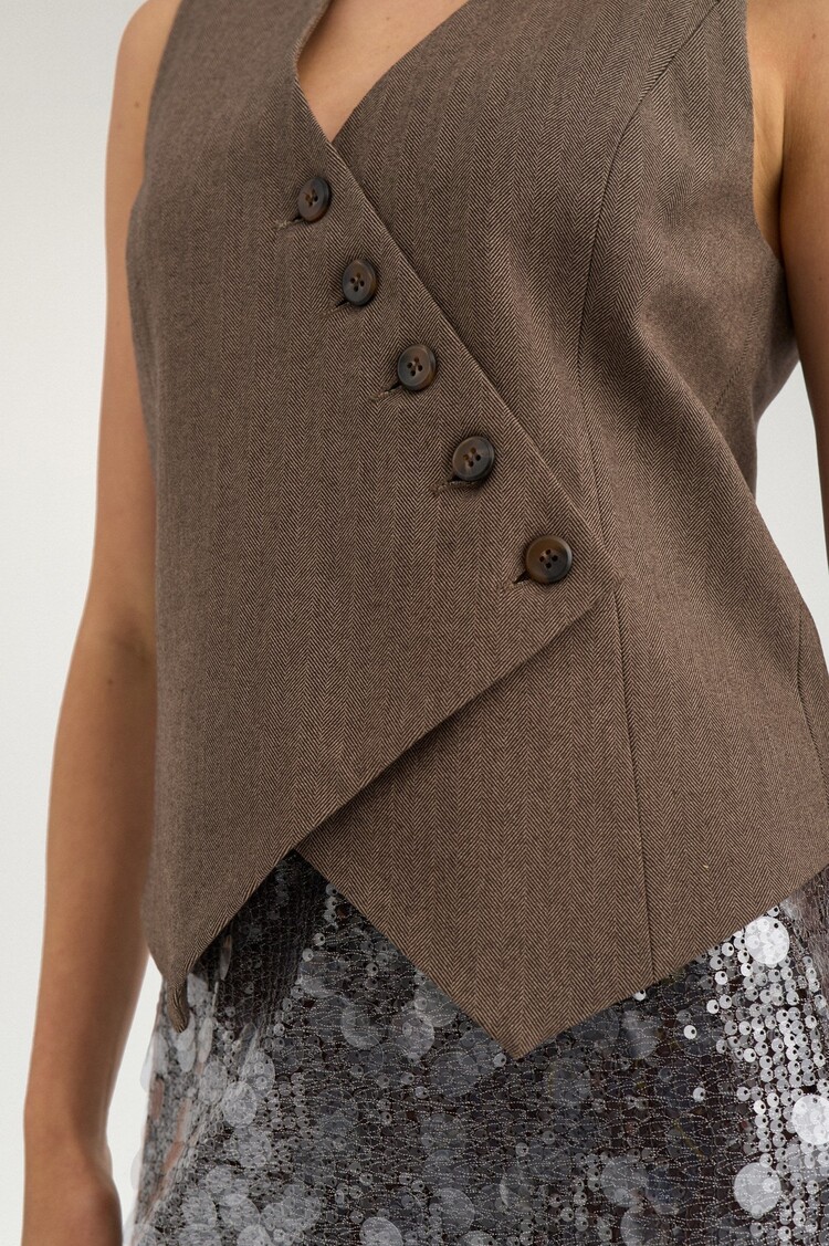 Nümph NULIPPA WAISTCOAT Chocolate Plum