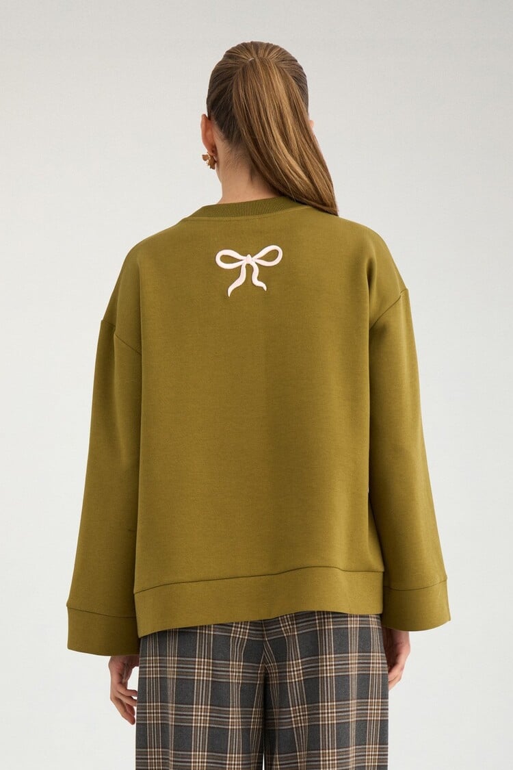 Nümph NUSHANI OVERSIZE SWEAT Fir Green