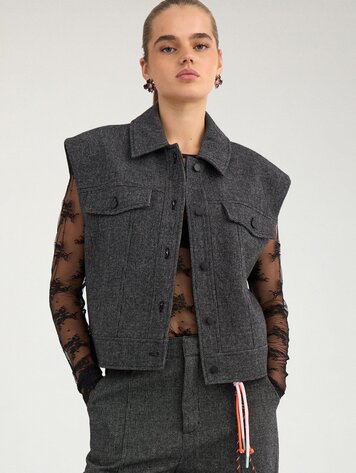 Nümph NUROKI VEST Dark Grey Melange