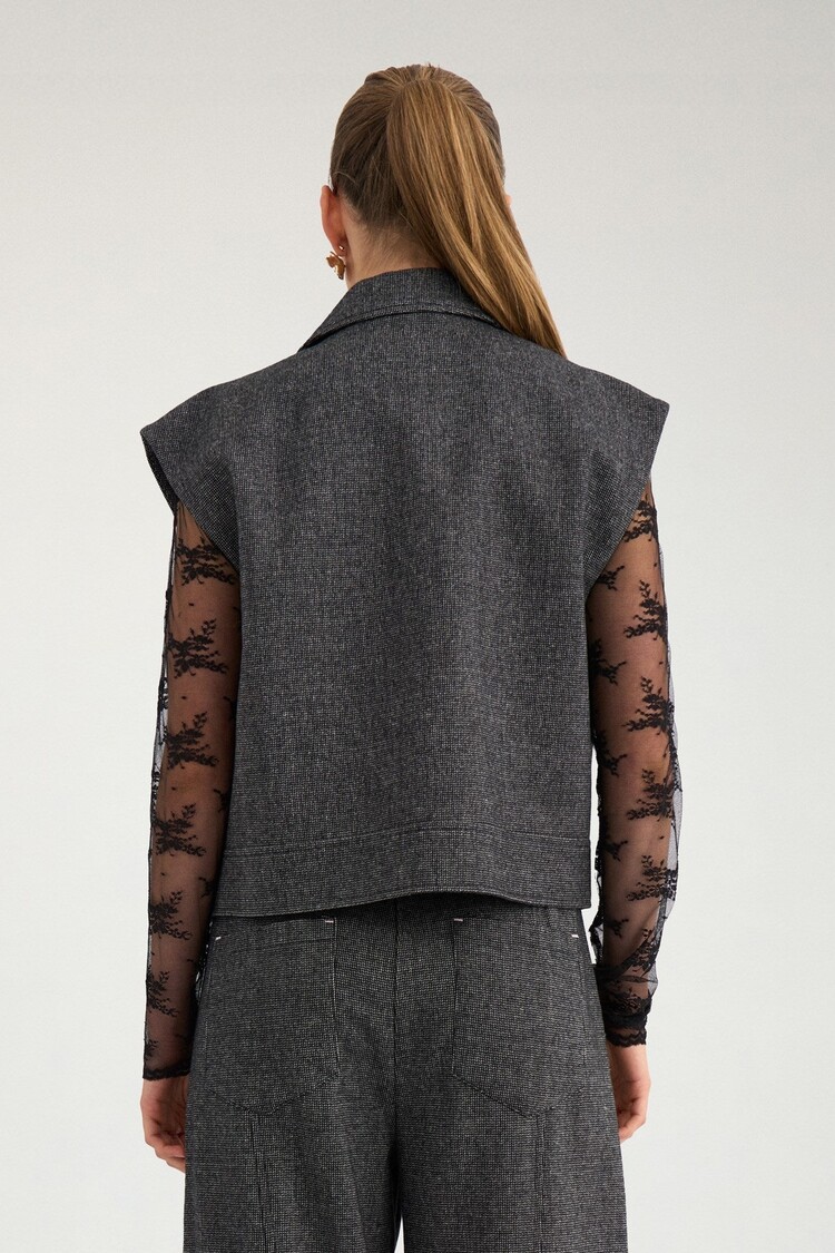 Nümph NUROKI VEST Dark Grey Melange