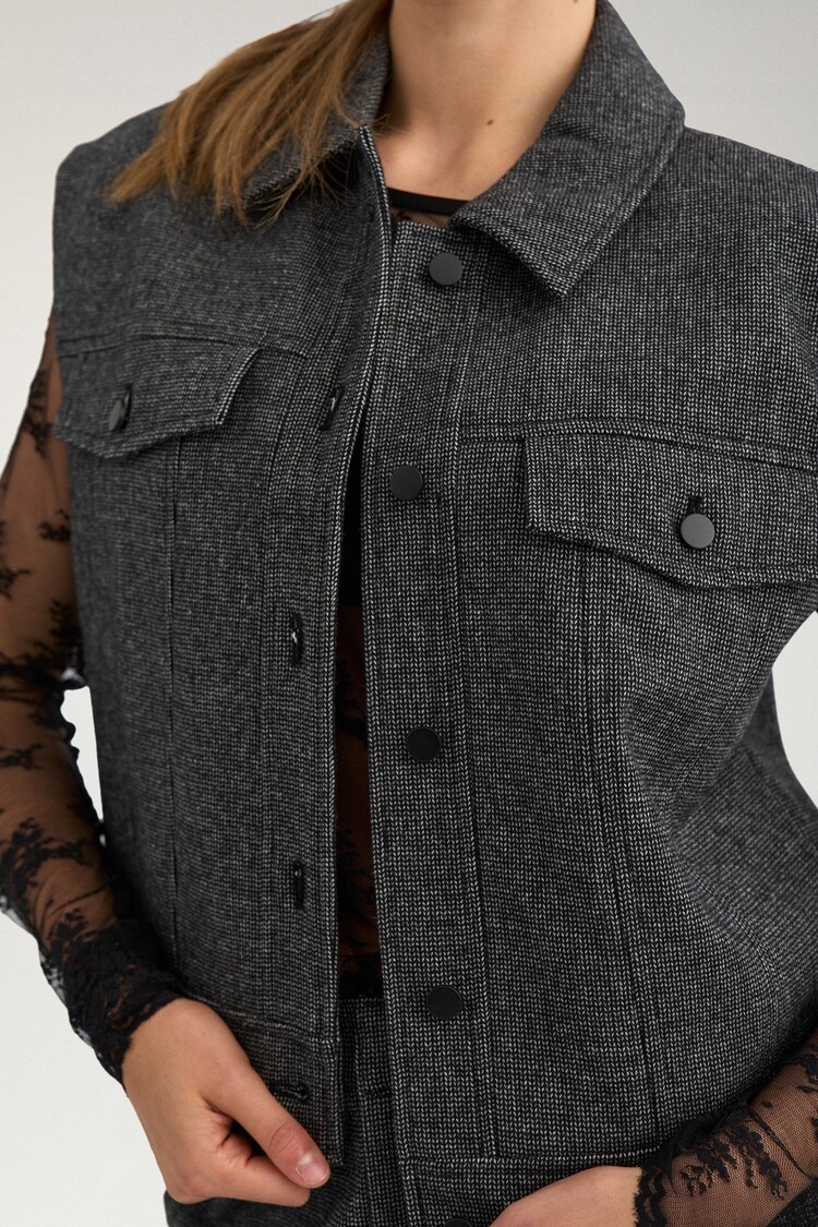 Nümph NUROKI VEST Dark Grey Melange