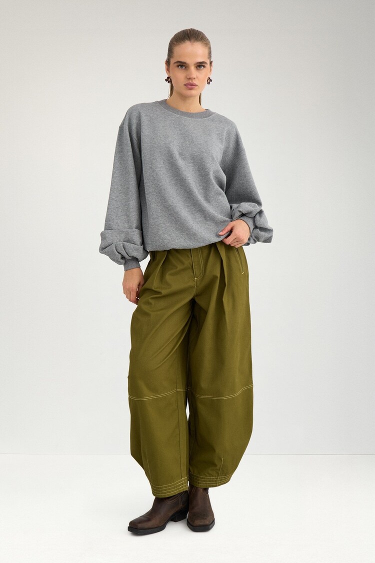 Nümph NUSTINNA OVERSIZE SWEATSHIRT Dark Grey Melange