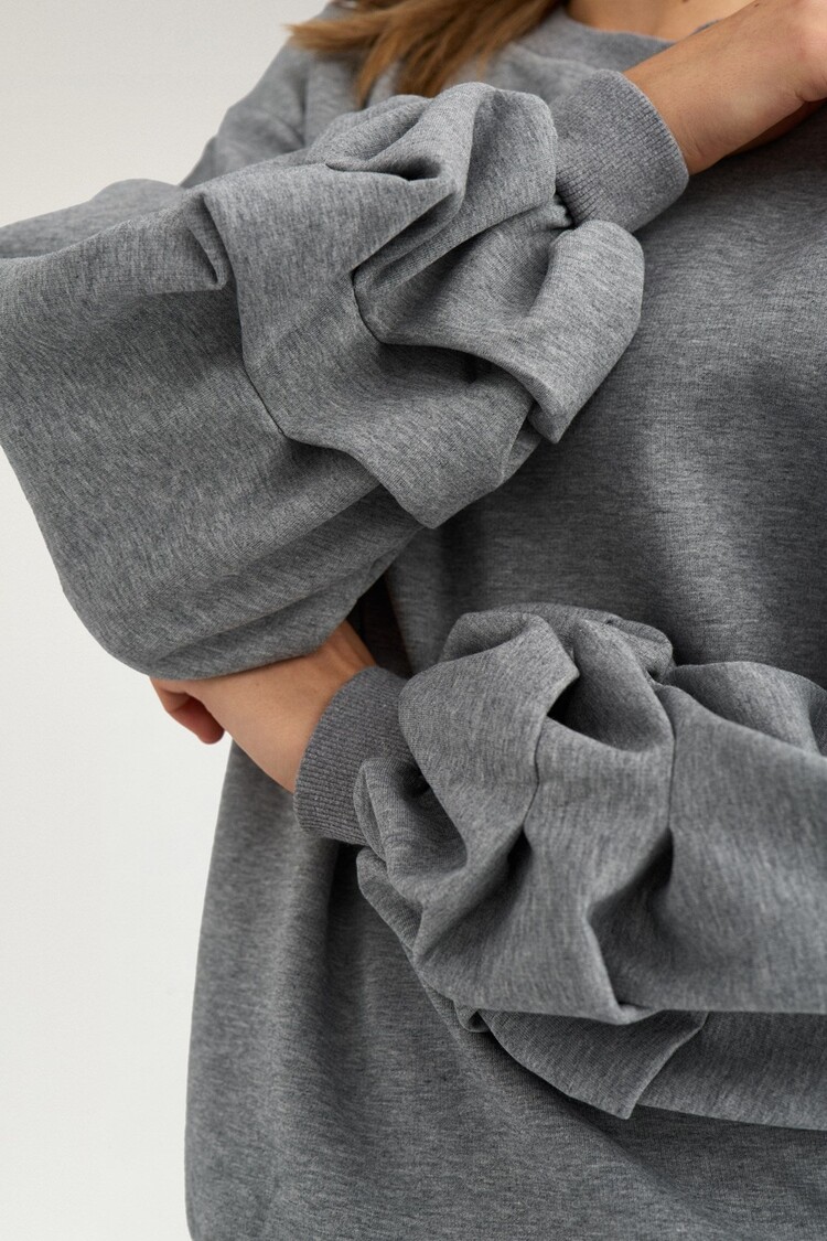 Nümph NUSTINNA OVERSIZE SWEATSHIRT Dark Grey Melange