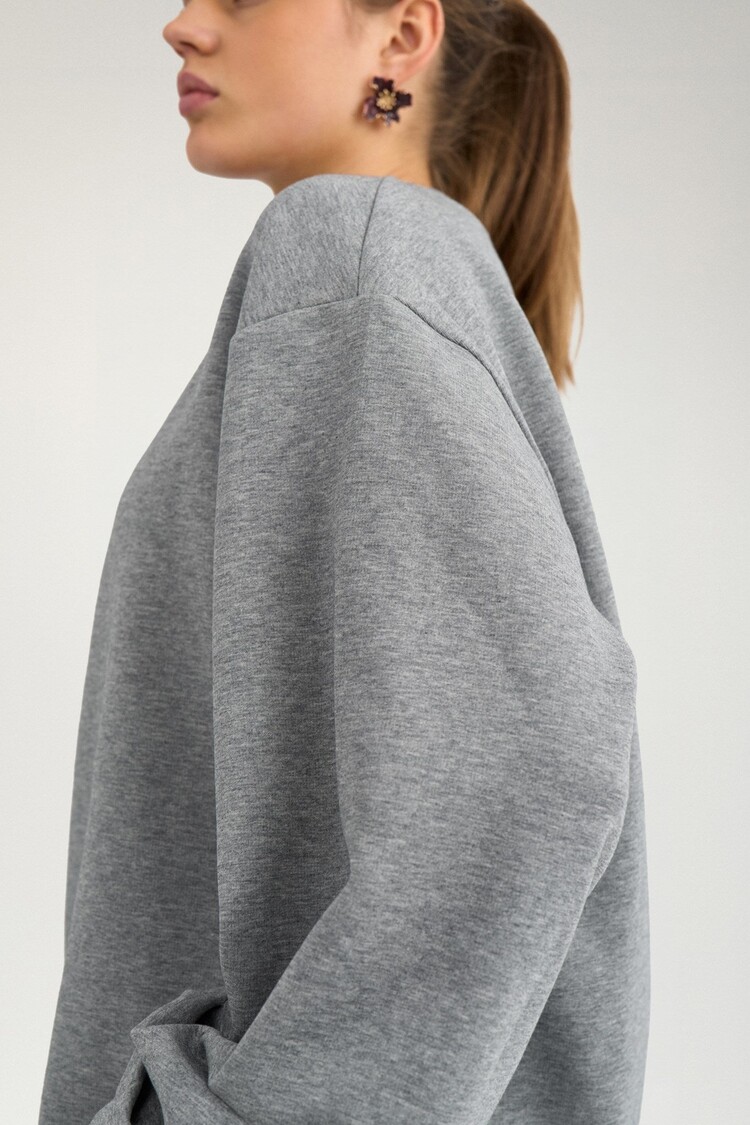 Nümph NUSTINNA OVERSIZE SWEATSHIRT Dark Grey Melange