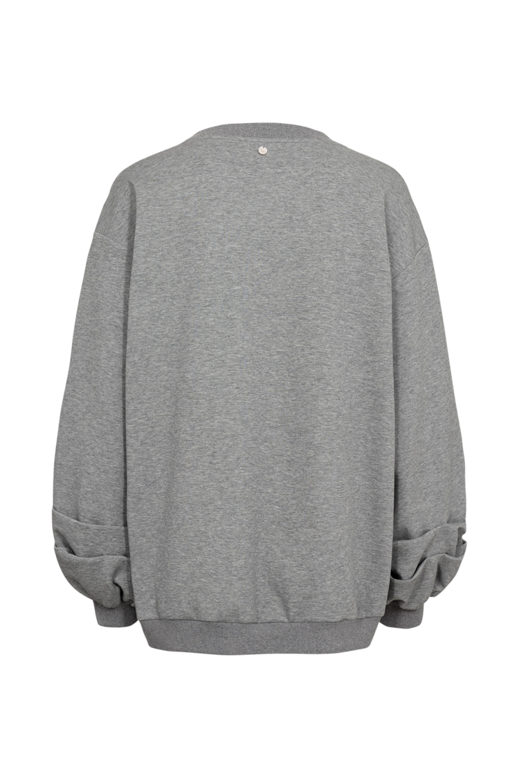 Nümph NUSTINNA OVERSIZE SWEATSHIRT Dark Grey Melange