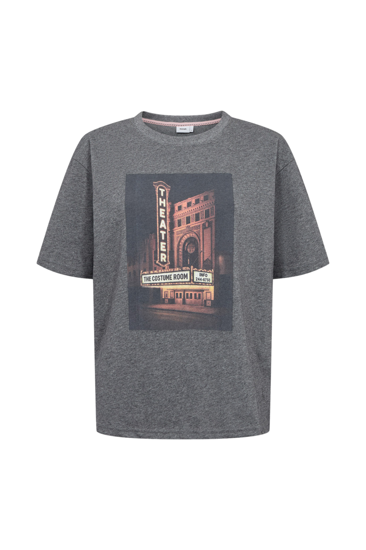 Nümph NUCUDA OVERSIZE T-SHIRT Dark Grey Melange