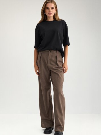 Nümph NULIPPA STRAIGHT PANTS Chocolate Plum
