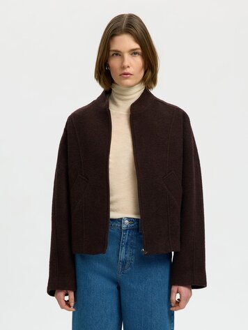 Selected SLWJACQUELINE WOOL BLEND JACKET Delicioso Melange