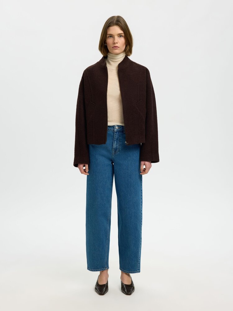 Selected SLWJACQUELINE WOOL BLEND JACKET Delicioso Melange
