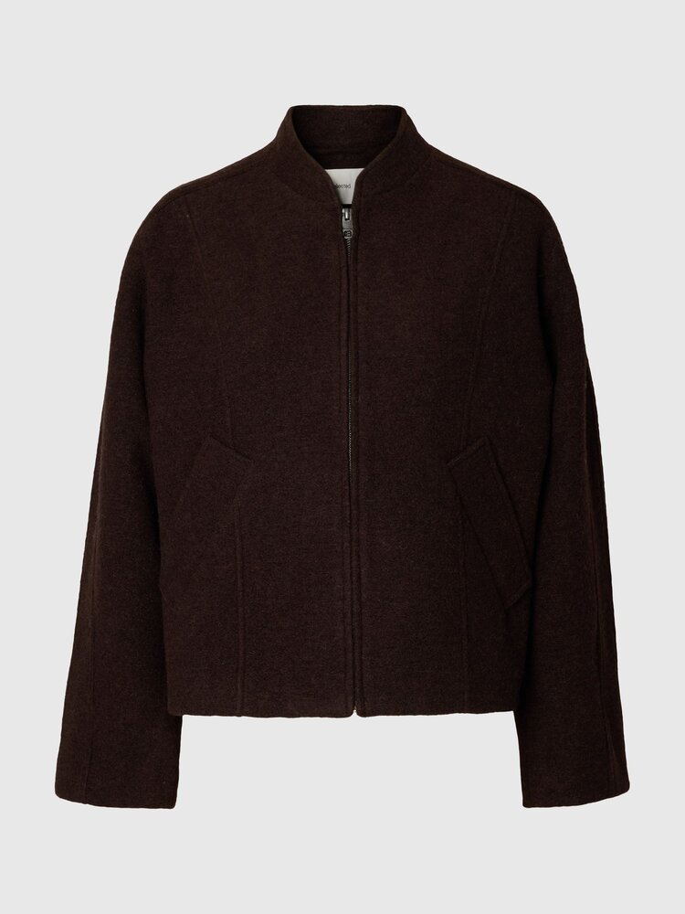 Selected SLWJACQUELINE WOOL BLEND JACKET Delicioso Melange