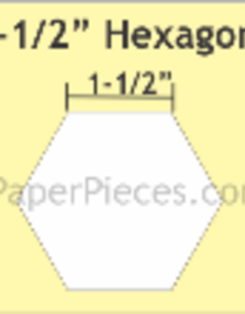 Paper Pieces Hexagon 1 1/2" - 50 pieces