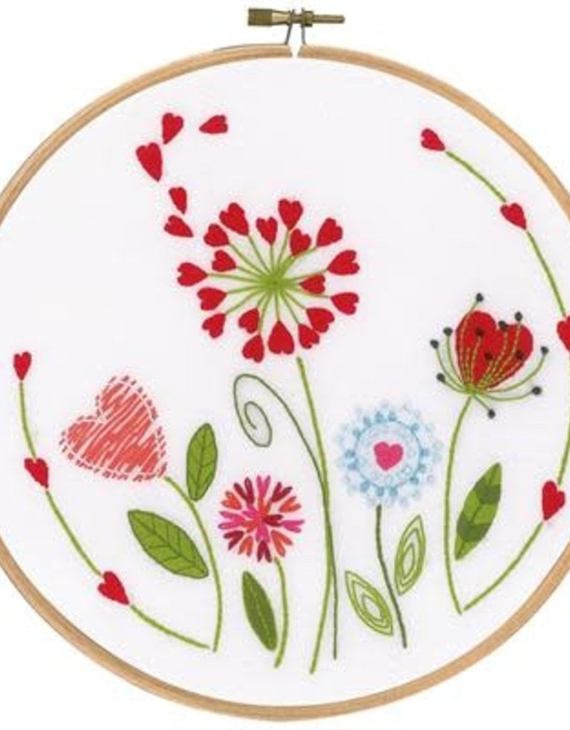 EMBROIDERY KIT WITH RING FLOWERS