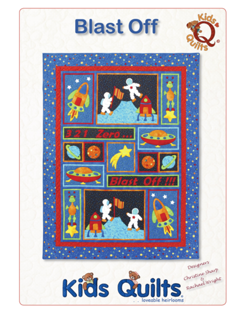 Kids Quilts Blast Off - Boys Bed Quilt Patroon