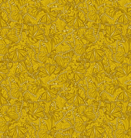 Benartex Butterfly Fields Gold - 1021734