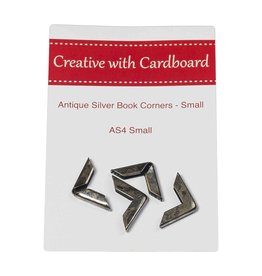 Antique Silver Book Corners - AS4 Small