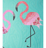 Sew Kind Of Wonderful Mod Flamingos (46x46 inch) - QCR Mini Patroon