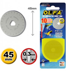olfa OLFA 45mm Rotary Blade (10 Pack) -  RB45-10