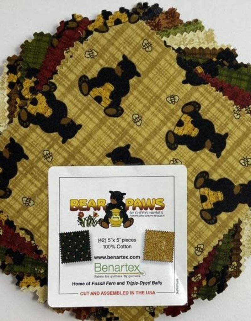 Benartex Bear Paws 5x5 Pack - Benartex