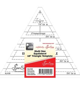 Sew Easy Multi Size Equilateral 60 degrees Triangle Template