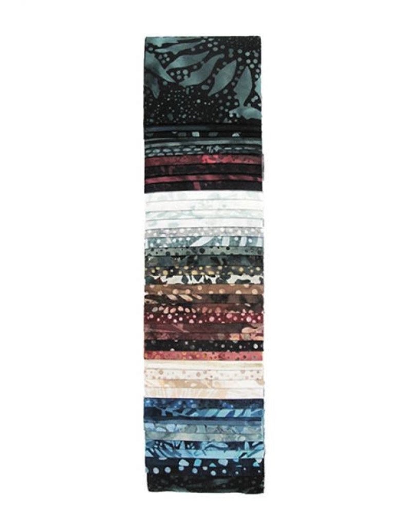 Hoffman Fabrics Bali Pop - Denim - 2,5inch Strips (Jelly Roll)