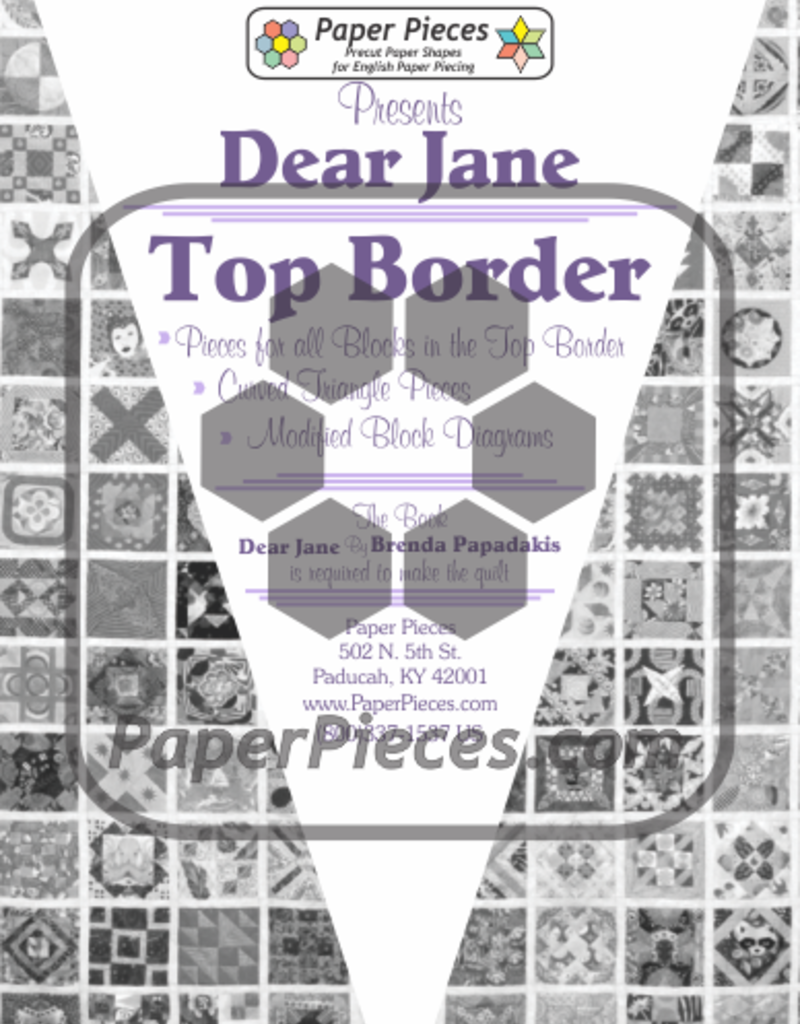 Fabbies Paper Piecing Dear Jane, Top Border Set