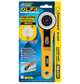 olfa OLFA Rotary Cutter 45mm, RTY-2/G with RB45H-1 Blade,RTY-2G/H