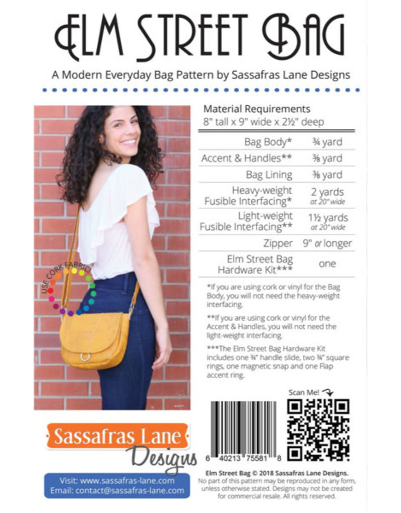Sassafras Lane Designs Elm Street Bag, Pattern en Hardware Kit