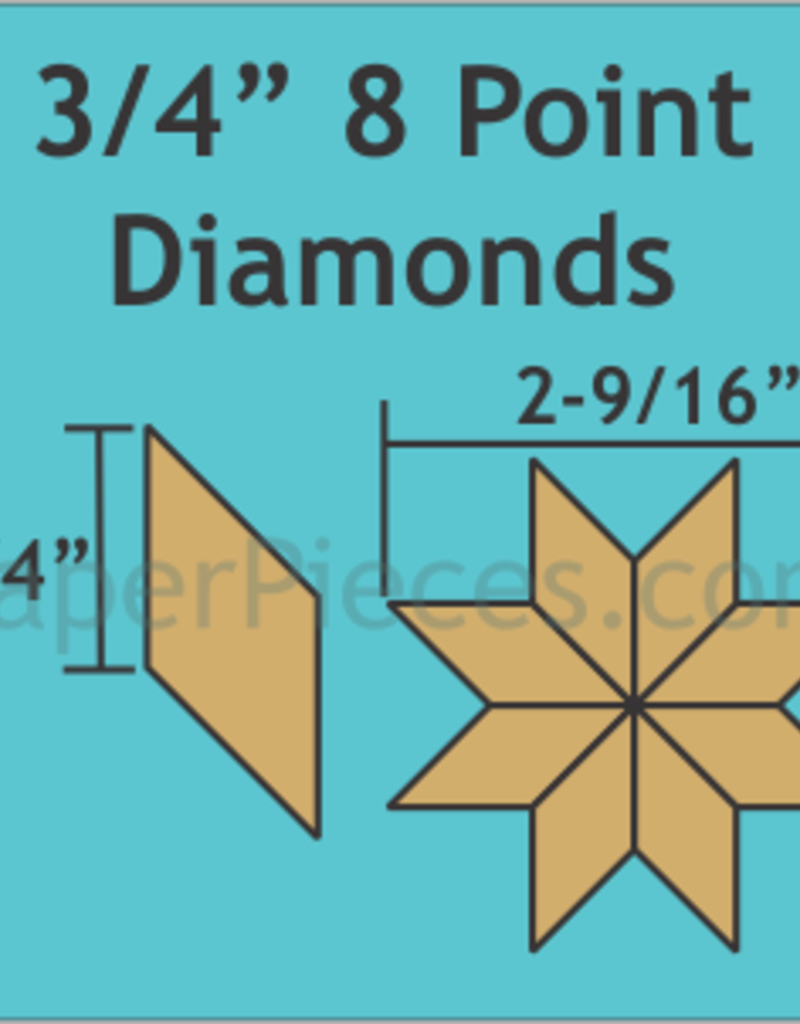 Paper Pieces 3/4" 8-Point Diamonds (100 st )