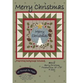 folk art design Merry Christmas wallhanging  (Pre-printed Fabric Included)