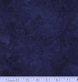 marcus fabrics Fantasy - R4704 - Navy (van de rol - per 10cm)
