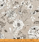 Windham Fabrics Beige brouwn flowers