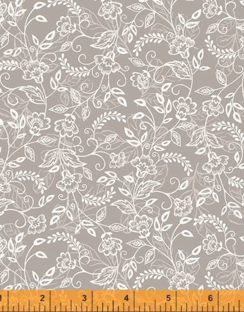 Windham Fabrics Beige white foliage