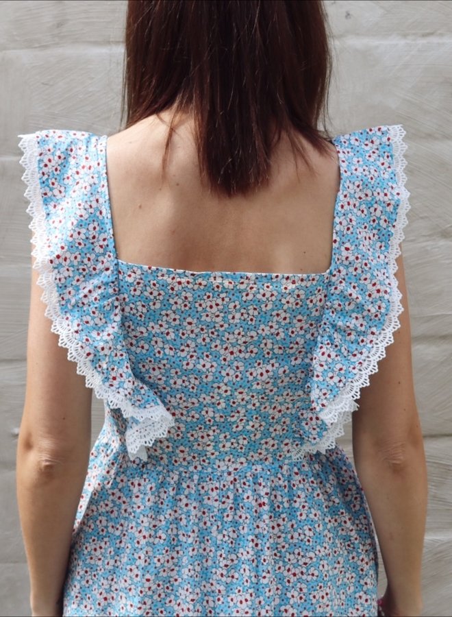 Stephanie blue flower dress
