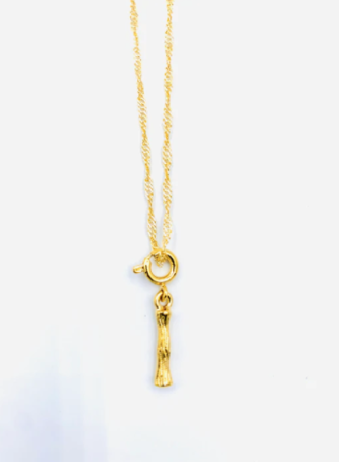 Letter necklace gold I