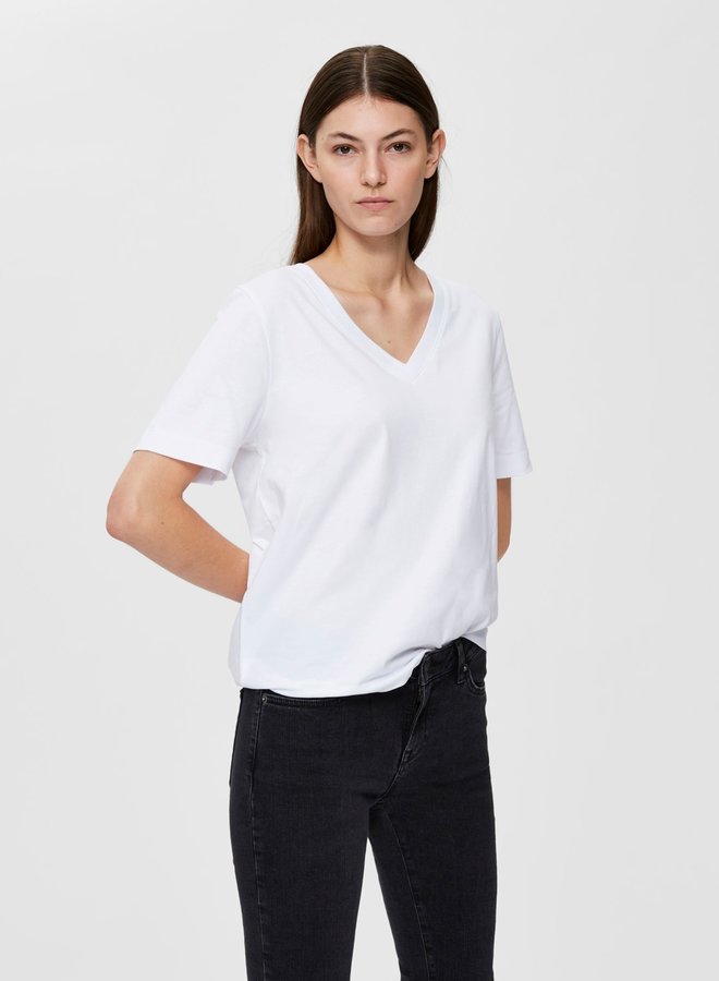 V-neck t-shirt Standard bright white