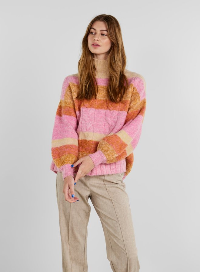 Cable knit Marlia Aurora Pink