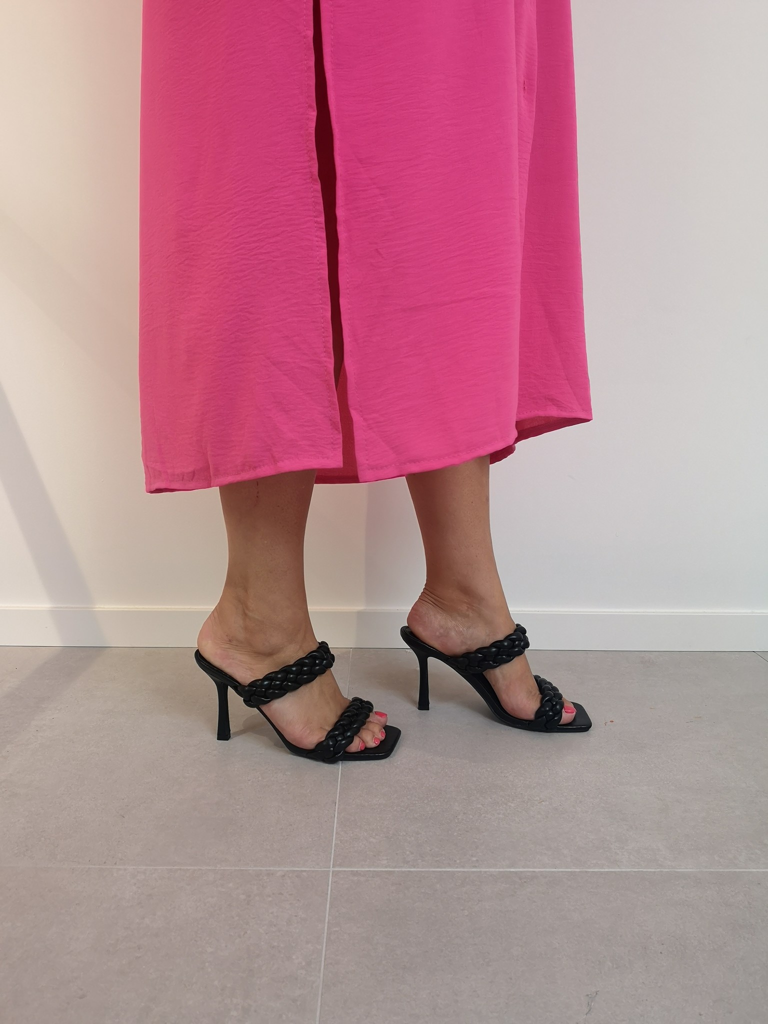 High heels woven black - Saint Colette
