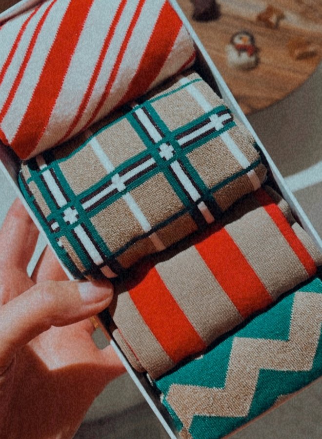 4-pack Amy sock giftbox Chinchilla