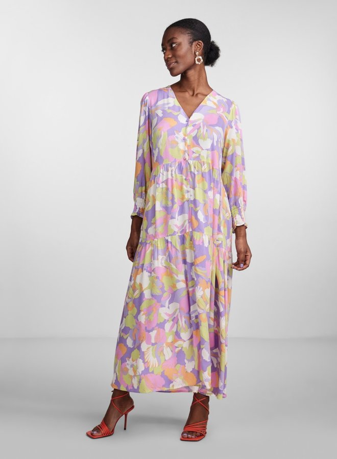 Alira 3/4 long dress Bougainvillea