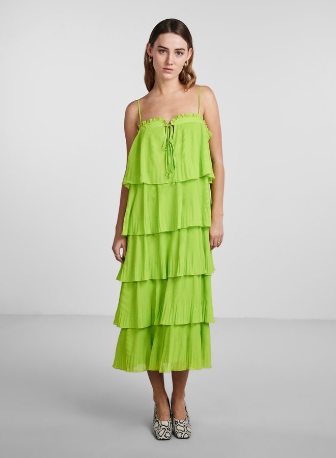 Pimo strap midi dress Lime green