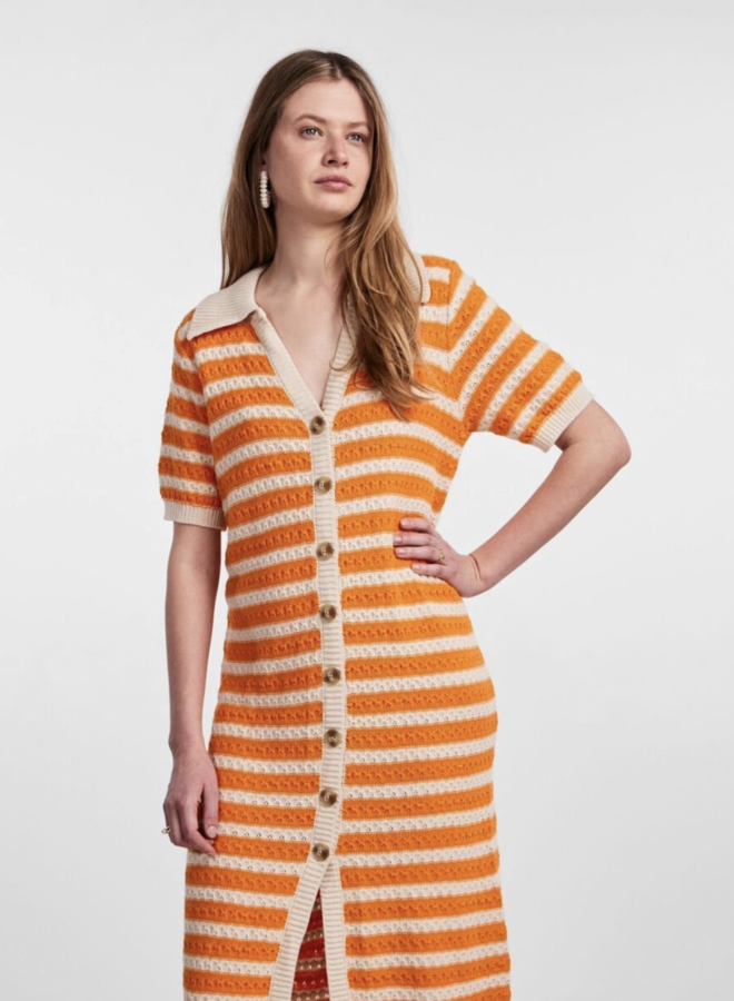 Midi Knit Dress Croc Oriole