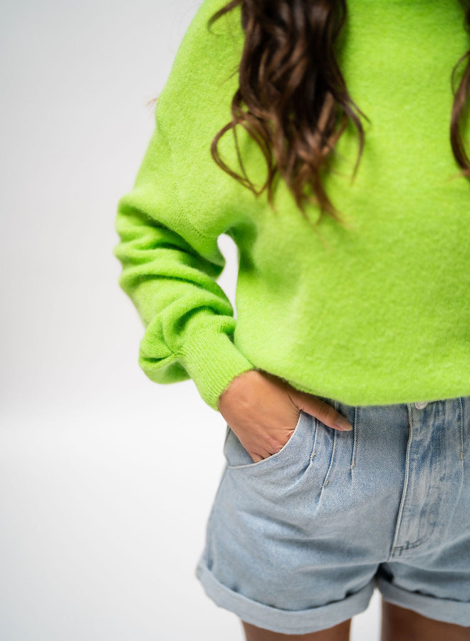 Alicante knit fluo green/geko