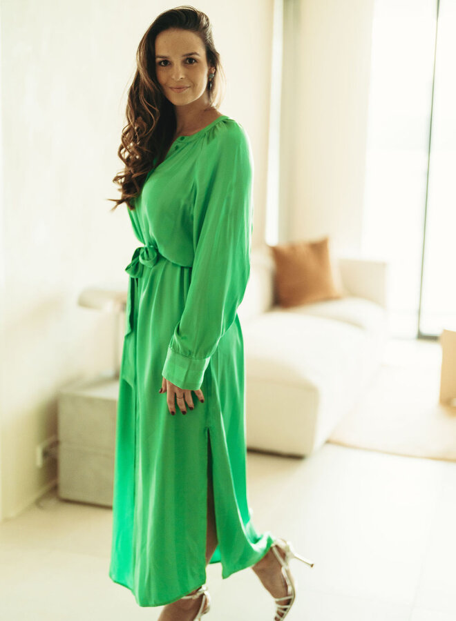 Christelle LS Shirt Dress / Classic Green