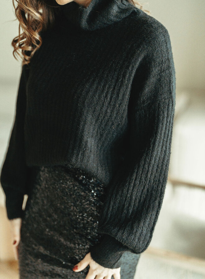 Ebba Knit Rib  / Black